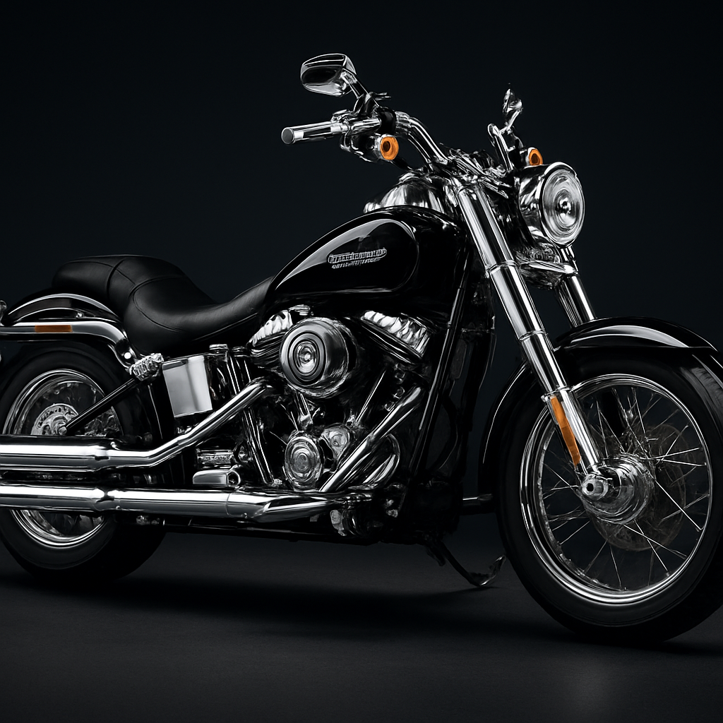 Harley Davidson motorcycle after professional detailing